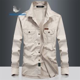 Military Quick-drying Men's Tactical Clothing Outdoor Camping Long-sleeved shirts Turn-down Collar Large Size Male Khaki 220322