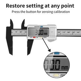 Digital Calliper 6 inch Electronic Vernier Calliper 100mm Calliper Interior Exterior Diameter Measuring Tool LCD Vernier 0-150mm