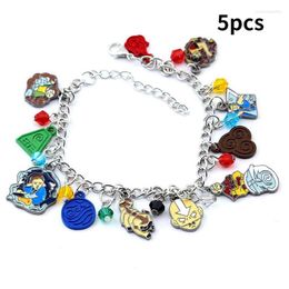 Fashion Movie The Last Airbender Charm Bracelet Metal Avatar Jewellery Gift For Man And Woman Fans Friendship Bracelets Link Chain