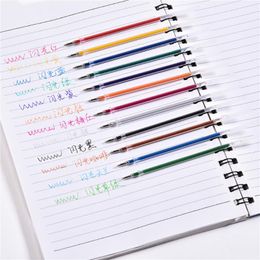 Gel Pens 48pcs Colours Pen Fluorescent Ink Refills Watercolour Brush Colourful Stationery Replacement Signature Rods StationeryGel PensGel