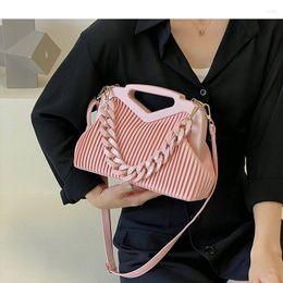 Evening Bags Fashion Handbag Designer Pleated Crossbody Bag Wood Square Clutch Purses Shoulder For WomenEvening