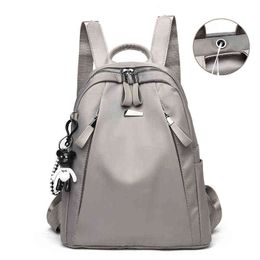 Backpack Style Bag fashion Waterproof for Women Quality School Bag Female Solid Colour Travel Small Multi Function 220723