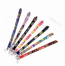 Fashion Sailor Anime Moon Movie Key lanyard Car KeyChain ID Card Pass Gym Mobile Phone Badge Kids Key Ring Holder Jewelry