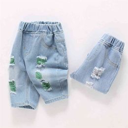Girls Jeans Hole Jeans For Girls Casual Style Jeans Infantil Summer Baby Girl Clothes 210412