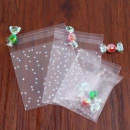 popcorn bags wedding Canada - Gift Wrap 100pcs PVC Transparent Dots Bag Small Wedding Candy Box Goodie Bags Popcorn Printed Paper Treat Birthday PartyGift