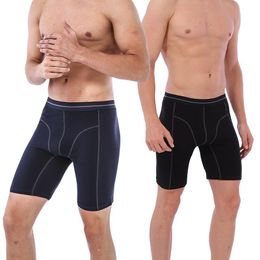 Underpants Men Cotton Long Boxer Shorts Fitness Seamless Sports Workout Running Joggers Breathable Boxershorts Underwear TrunksUnderpants