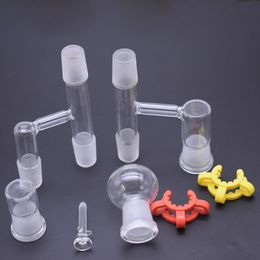 18mm 14mm male female Joint Glass Oil Reclaimer Kit with 90 Degree Glass Adapter Dome for Water Pipe Dab rig Bongs