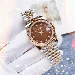 Luxury 904L Stainless Steel Band Watch Mechanical Womens Day Date Clock Waterproof Glass Mirror Business Diamonds Multi-function Superior Quality Wristwatches