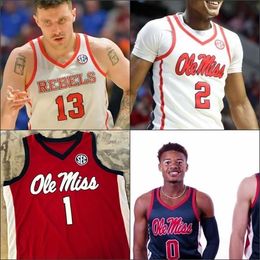 Xflsp Custom Ole Miss Rebels Basketball Jerseys Markel Crawford Justas Furmanavicius Blake Hinson D.C. Davis Dominik Olejniczak