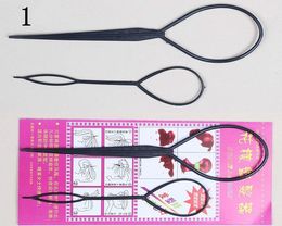 ponytail loop tool UK - For Women Girls Kids Hair Accessories Ponytail Creator Topsy Plastic Loop Styling Tools Braid