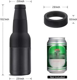 Beer Bottle Can Cooler Mugs Tumblers Vacuum Insulated Double Walled Stainless Steel Wine Bottles Cooler with Opener