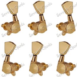 A Set of 6 Pcs Gold Locked String Guitar Tuning Pegs keys Tuners Machine Heads for Acoustic Electric Guitar