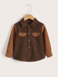 Toddler Boys Colorblock Corduroy Coat SHE