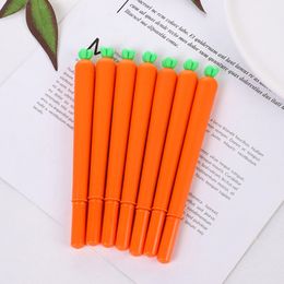 Cute cartoon simulation vegetables gel pen Carrot Roller Ballpoint Pen 0.5mm Student Stationery Christmas Gift LK0024