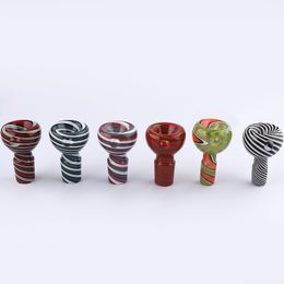 14mm 18mm Male Glass Smoking Wig Wag Bowl Heady Bong Bowls Piece For Glass Pipes Dab Oil Rigs Water Bongs