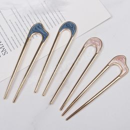 Fashion Metal Hair Sticks for Women Shell Hair Clip Pins Minimalist U Shape Girls Hairpins Maker Headwear Jewelry