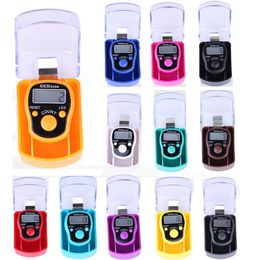 12 Colours ABS digital LED electronic tally counter 0-99999 Manual new FingerRing Tally ring finger counter + box packing