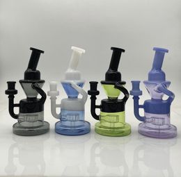 Glass Bong Bubbler Dab Rig Hookah Unique Oil Rig Color Matching Water Pipe