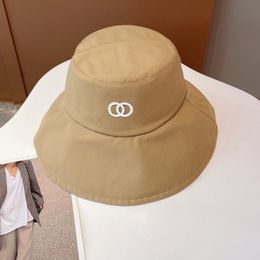Luxurys Designers Bucket Hat Fashionable Pure Cotton Versatile cap Head Circumference 58CM Solid Colour