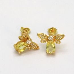 Stud Luxury Bee Earrings For Women Cute Insect Party Jewellery Accessories Crystal Female Earring Brincos 2022 Mill22