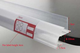 LED Shelf talker PVC Price Tag Label banner channel Display rail cover cosmetics Shelf label sign clip holder strip pvc data strip