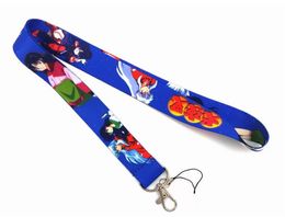 Cell Phone Straps & Charms 100pcs Japan Anime Inuyasha Cartoon Lanyard Fashion Keys Neck ID Holders for Car Key ID Card