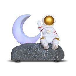 Moon Light Astronaut Glowing Portable Speakers Bluetooth Speaker Spaceman Creative Gift Birthday Gift Ornament Audio Y-589