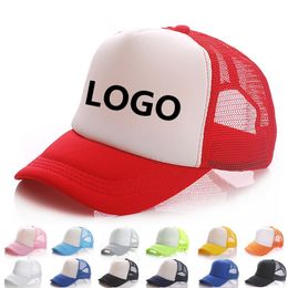 Cappelli da camionista semplici per adulti Uomo Donna Stampa personalizzata Logo ricamo 5 pannelli Cappellino in maglia estiva vuota Regolabile Snapback Sport Baseball Visiera parasole all'ingrosso