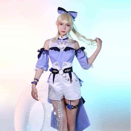 Genshin Impact Jean Bathsuit Sea Breeze Dream Cos Skirt Full Game Summer Female Anime Knight Chief Cosplay Costume Role Playing J220720