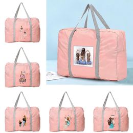 Duffel Bags Travel Duffle Bag Organiser Women Foldable Handbags Clothes Sorting Storage Mom Pattern Luggage AccessoriesDuffel