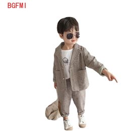 Kid Boys Spring and Autumn Suit Baby suit Clothes Children's Clothing Casual Tops + pants 2 piece set Formal wear 220507
