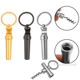 2 in 1 Mini Keychain Corkscrew Tools Key Ring Bottle Emergency Cork Wine Opener with Attachment Slot for Portable Backpack Camping Enthusiasts Bartenders clephan