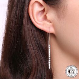 Dangle & Chandelier 925 Sterling Silver Chain Drop Earrings For Women Jewelries Pendientes Boucles D Oreille Femme ULE0266Dangle