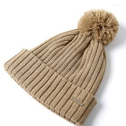 Fashion Winter Warm Knitted Hat Ball Casual Style Caps Crochet Cap Pompons Women's Casquette Homme Beanie/Skull Eger22