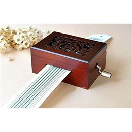 DIY Compose Music Spectrum Hand Crank Operated Punched Tune Paper Tape Music Box Movement Hole Puncher 20 Note Paper Strips 210319