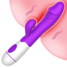 30 Speed Rabbit Vibrator Female Clit Stimulation Rechargeable Realistic Dildo G Spot Magic Wand Massager Adult Women sexy Toys Beauty Items