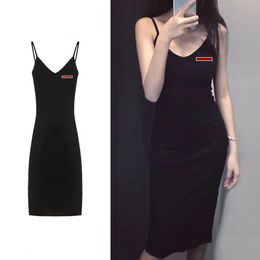 Hot sale Woman Casual Dresses Sleeveless With Thin Sling Summer Womens Slim Dress Designer Women Long Tees S-2XL