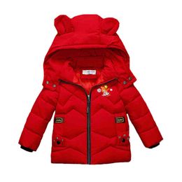 1 2 3 4 5 Year Winter Boys Coat 4 Colour Cartoon Bear Cute Warm Keep Thick Coat For kids Children Heavy Outerwear J220718