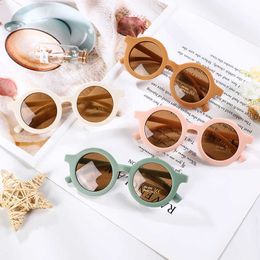 Cute Round Sunglasses For Korean Kids Girls Boys Children's Glasses UV400 Protection De Sol Gafas