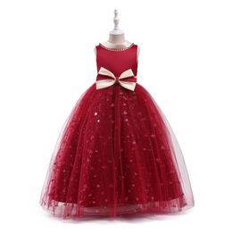 Lovely Flower Girls Dresses for Weddings O Neck Tulle Floor Length Backless Ball Gown Girl Pageant Dresses Junior Bridesmaid Dresses for Girls Real Image