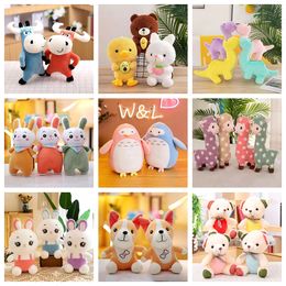 9 Style 25cm Plush Toy 8 Inch Doll Dinosaur Alpaca Penguin Cow Rabbit Dog Bear Doll