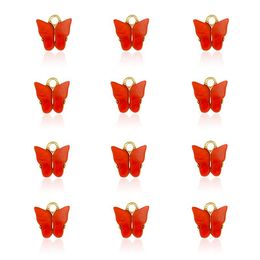 DIY Handmade Resin Animal Butterfly Charms for Jewelry Making Pendants Necklaces Cute Earrings Accessories 12.5x12.5mm