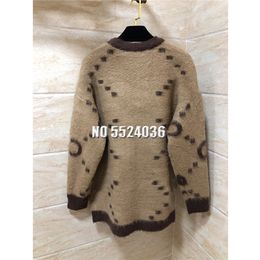 Winter High-end Loose Women Knitted Casual Cardigans Long Sleeve Mohair Thicked Warm Sweater Female 201221