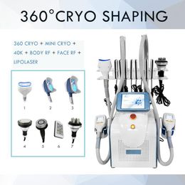 Portable Cryolipolysis Auto 360 Cryo Vacuum Cavitation RF LipoLaser Cellulite Removal Machine Slimming Abdomen Weight Reducing Body Contouring Equipment.