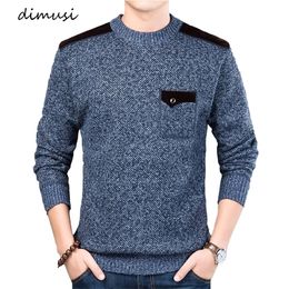 DIMUSI Winter Men's Sweater Casual Men's Warm Turtleneck Solid Colour Sweater Coats Man Slim Fit Knitted Pullovers Clothing 3XL T200402