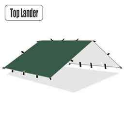 4x3m 19 Hanging Points Survival Tent Tarp Ultralight Sun Shelter Sunshade Outdoor Canopy Camping Tourist Awning Waterproof H220419