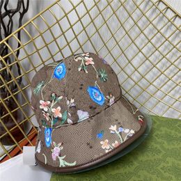 Flower Double Letter Fisherman Hats Designer Bucket Hat Leather Edge Wide Brim Sports Caps High Quality Snapbacks