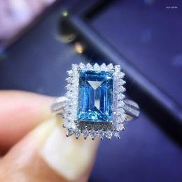 Wedding Rings Huitan Gorgeous Blue Cubic Zirconia Women For Simple And Elegant Design Brilliant Female Accessories Trend Jewellery Wynn22