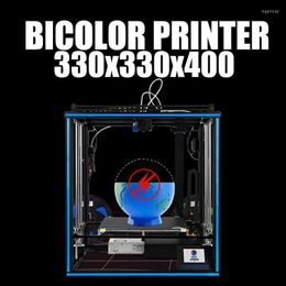 Printers Tronxy 3D Printer X5SA-2E Bicolor 2 In 1 Out Dual Extruder DIY Print Kits Auto Levelling Printing Imprimante EndPrinters Roge22