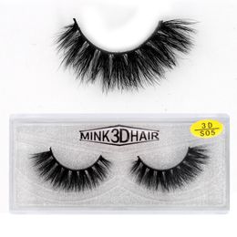 Thick Natural 3D False Eyelashes Real Mink Hair Reusable Hand Made Fake Lashes Soft Light Eyelash Extensions Pro Makeup Accessory for Eyes